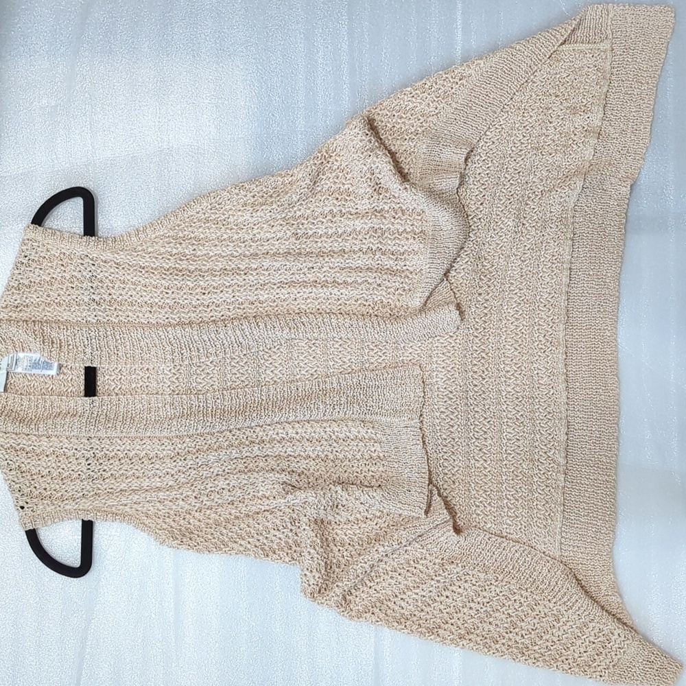 Forever 21 Women's Sleeveless Cascading Open Cardigan Vest Size Large